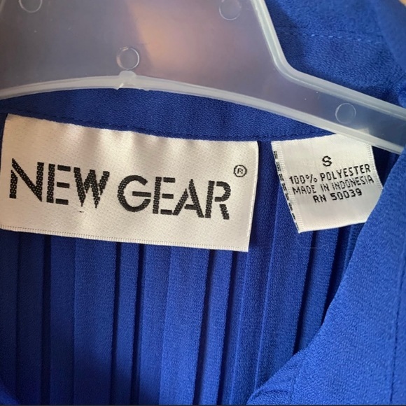 New gear pleated long sleeve Button Down Blouse - Picture 7 of 7